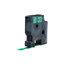 Dymo D1 compatible 45019 (S0720590) tape, zwart op groen, 12 mm x 7 m - Lettertapes.nl