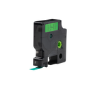 Dymo D1 compatible 40919 (S0720740) tape, zwart op groen, 9 mm x 7 m - Lettertapes.nl