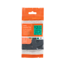 Brother compatible TZE-731 tape, zwart op groen, 12 mm x 8 m - Lettertapes.nl